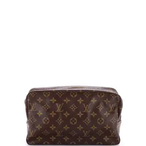 Pre-owned Louis Vuitton Canvas Coated Toiletry Bags Trousse Toiletry Pouch Monogram Canvas 28 by Rebag