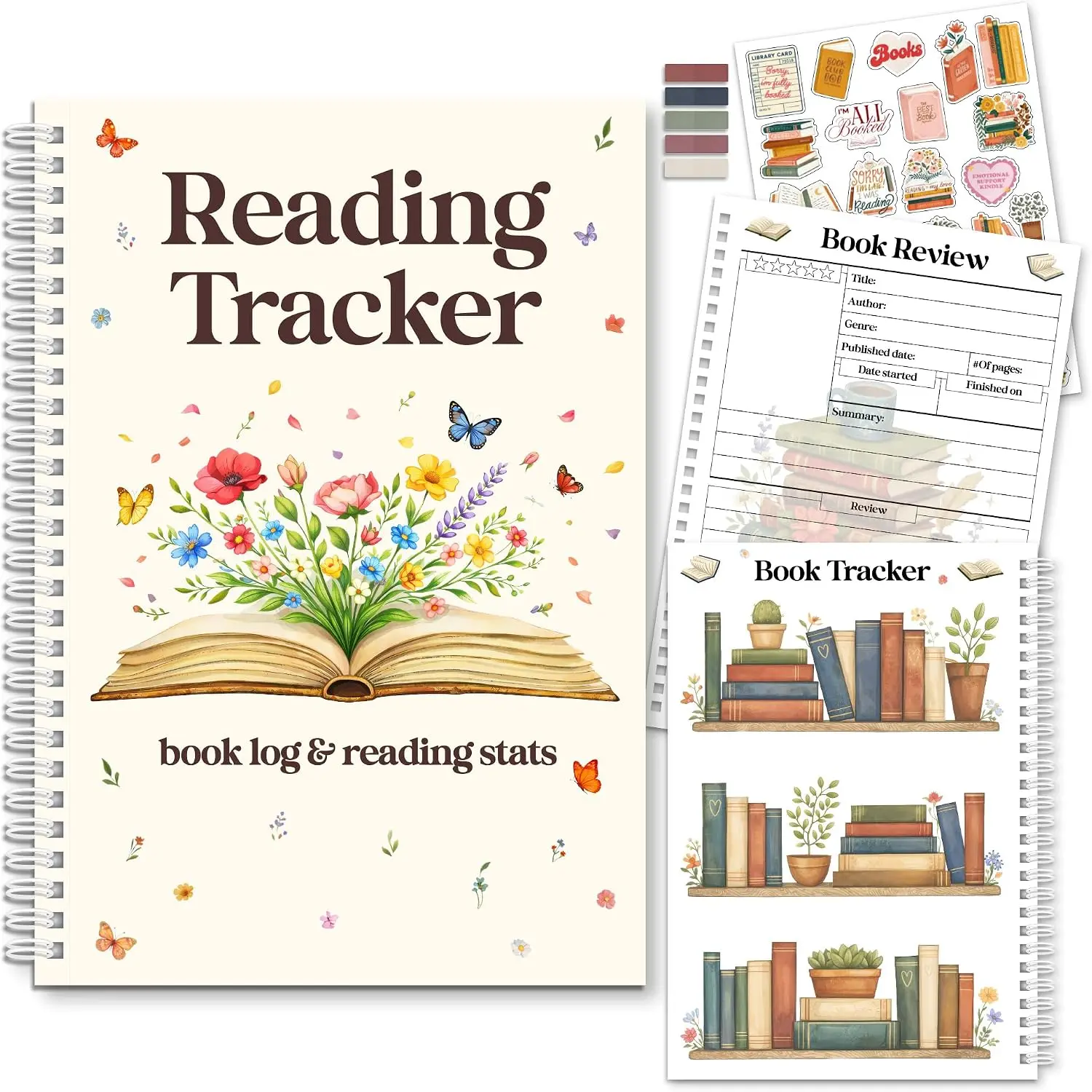Reading Journal for Women, Book Tracker & Reading Log, Books Review Journal