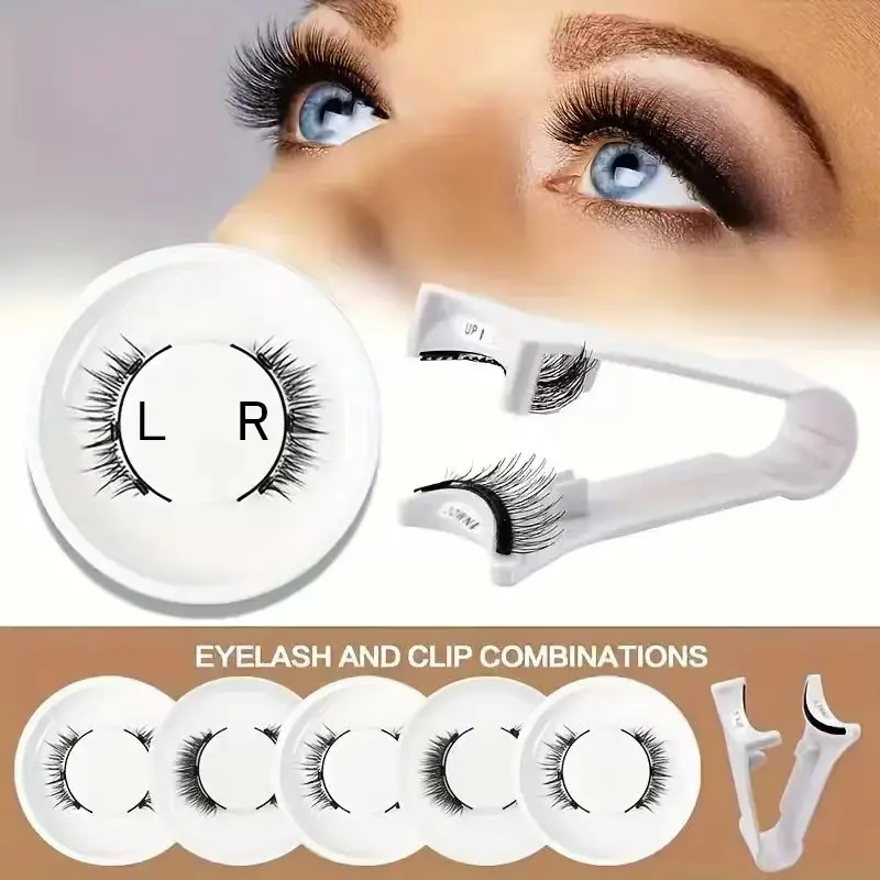 Magnetic 3D Eyelashes with Cross Pattern, False Eyelash Set, Fashion Eyelashes, DIY Dramatic Lashes, Voluminous & Natural Look, 8mm Lengths, Reusable Glue-Free Application, Includes Magnetic Clip, Versatile Eyelash Sizes For D Curl Lashes