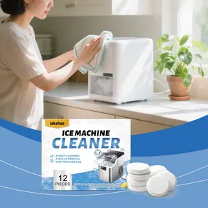 Ice Maker Cleaning Tablets (12 Pieces), Gentle Clean for Water Stains, Daily Convenient Household Care, Home Ice Maker Maintenance, Kitchen