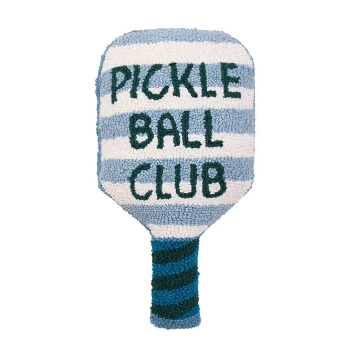 Peking Handicraft 30AV585C18OB 9 x 18 in. Pickle Ball Paddle Shaped Blown in Filler Hook Pillow, Multi Color