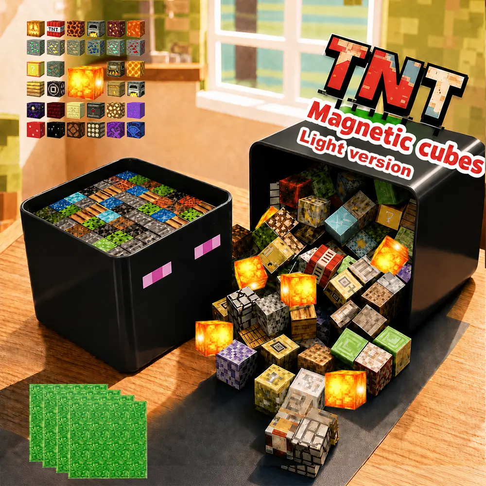 TNT 250PCS Magnetic Cubes Building Blocks Set - DIY Building Block STEM Kit, No-Snap Magnetic Construction Toy for Kids, Screen-Free Creative Party Gift for Ages 6+