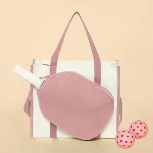 Stylish Pickleball Tote Bag - Adjustable & Eco-Friendly - Pink