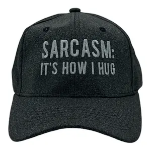 Sarcasm Its How I Hug Hat Funny Sarcastic Novelty Cap Funny Hats Funny Sarcastic  Novelty Caps for Men Black - Standard