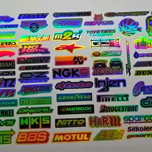 JDM Holographic Racing Stickers Pack | Car & Motorcycle Decals | Drift, Nascar, Skateboard, Bumper, Sponsor Team Logos
