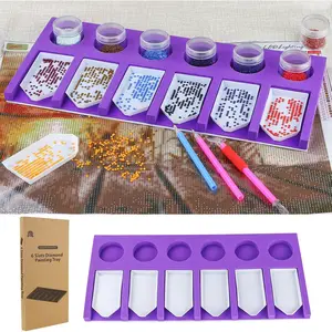 Diamond Painting Accessories Tray Organizer for Adult Diamond Art Kits, Storage Tray for Glitter Rhinestones and Diamond Beads, Diamond Art Tools Organizer