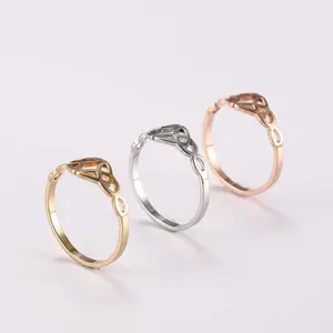 Stainless Steel Symmetrical Celtic Ring Hollow Protection Jewelry for Men Women and Gift