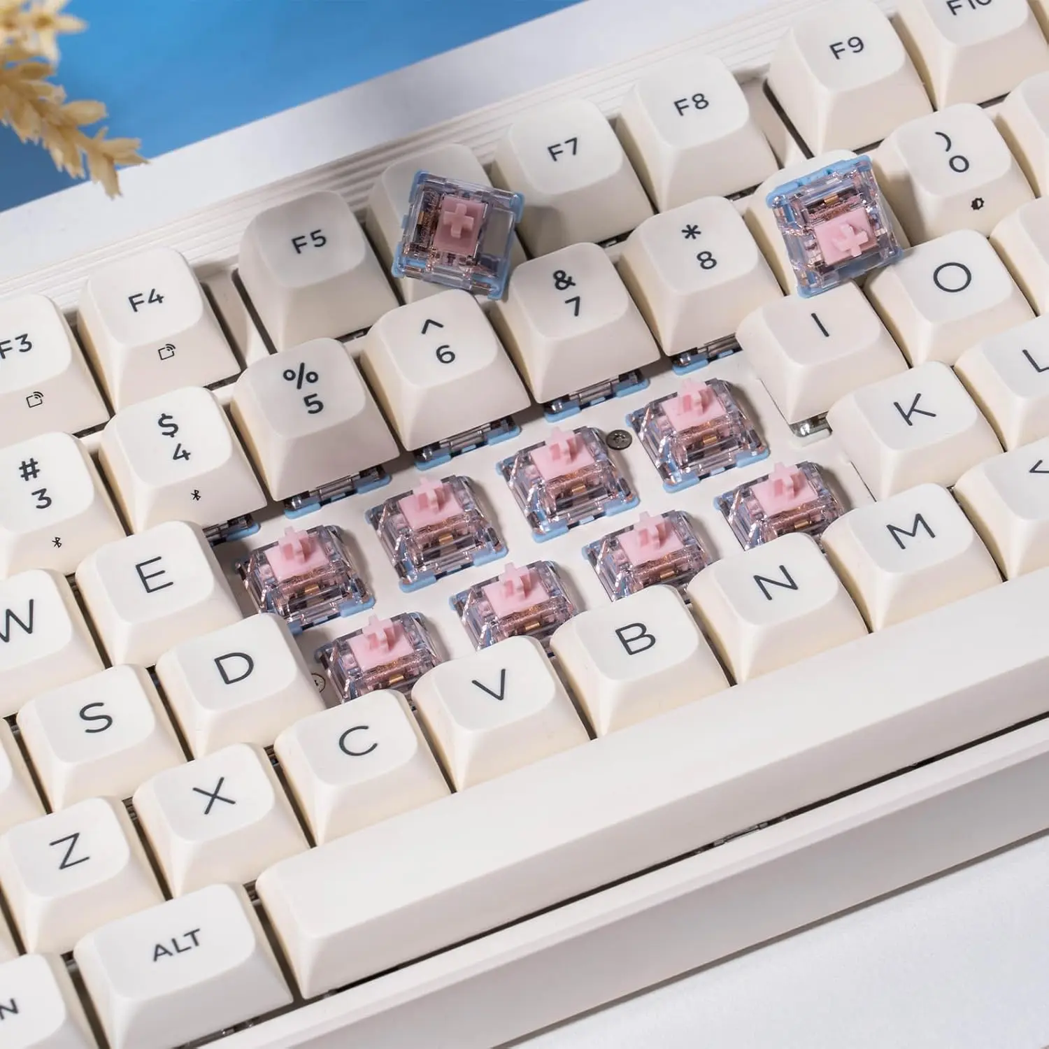 GATERON Melodic Tactile Mechanical Keyboard Switches - Clicky, SMD RGB LED, 5-Pin, Factory Pre-Lubed, 60gf, Durability Boosted, High Performance for MX Keyboards (35PCS)