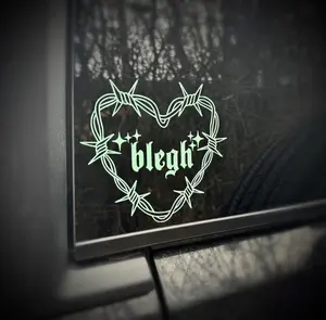 Barbed Wire Blegh Decal Sticker