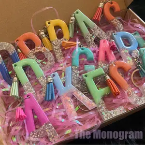 Monogram Letter Keychain