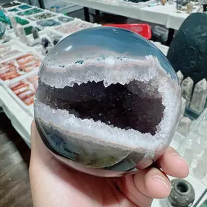 Agate druzy sphere wholesalers sell all kinds of crystal spheres and crystal towers.