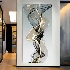 Frame not included springtok Modern Nordic Abstract Ribbon Canvas Painting Artwork - Wall Art for Living Room, Bedroom, Bathroom, Office Decor - Unframed, Oil Painting, Home Decoration, Artistic, Contemporary