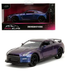 1:32 2009 Nissan GT-R (R35) – Metallic Purple – Pink Slips by Jada