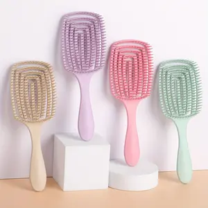 Single Square Hairbrush for Both Wet And Dry Hair, Comb for Detangling with Soft Bristles, Scalp Massager And Tool for Smoothing Hair