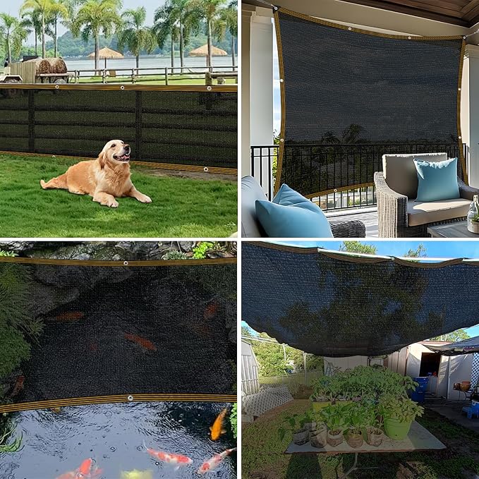 [2026 Upgraded]Heavy Duty Sun Protection Net, 90% Shade Cover with Grommets for Chicken Coop Porch Garden Kennel,mothersdaygift