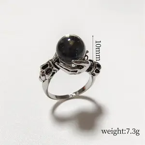 Hand-Embracing Ring, Vintage Guardian Open Band (Fits 6-10) |   Protective Pagan Jewelry |   Witchy Valentine's Gift for Her
