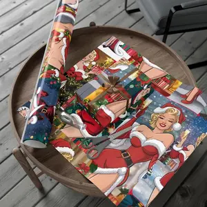 Marilyn Monroe Holiday Gift Wrapping Paper, X-Mas Gift Wrap, Hollywood Movie Star Wrapping Paper Rolls