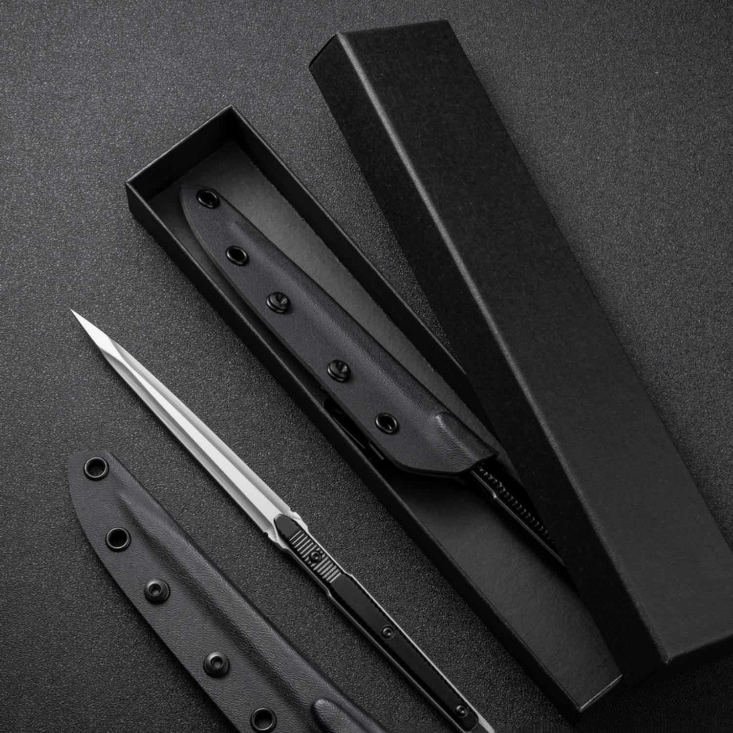 GZGY  Ice Pick Knife with K-Sheath  Kitchen & Ice Breaking Tool, Multi-Purpose Outdoor Knife, Stainless Steel Blade with Safe Sheath, Perfect for Camping, Fishing, Hiking, Kitchen & Gift for Men