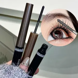 Japanese and Korean style black eyelash curling thick and distinct thread-shaped brush head Voluminous Lengthening mascara waterproof, sweat-proof and smudge-proof, easy to shape, long-lasting and non-caking, natural and long curling effect, Cosmetic