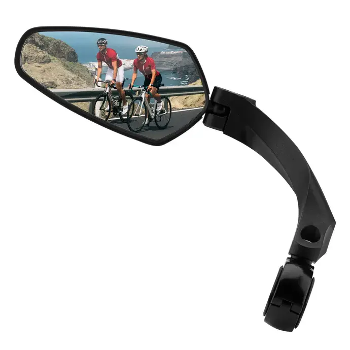 ROCKBROS Bicycle Handlebar Mirror Bicycle Parts - 360-Degree Rotation Adjustable for Left/Right Use, 21-26mm Bike Handlebar Fit, Shatter-Resistant PMMA Glass, High-Strength PC Arm, Wide-Angle Backsight, Anti-Glow, All-Seasons Cycling Safety Accessory