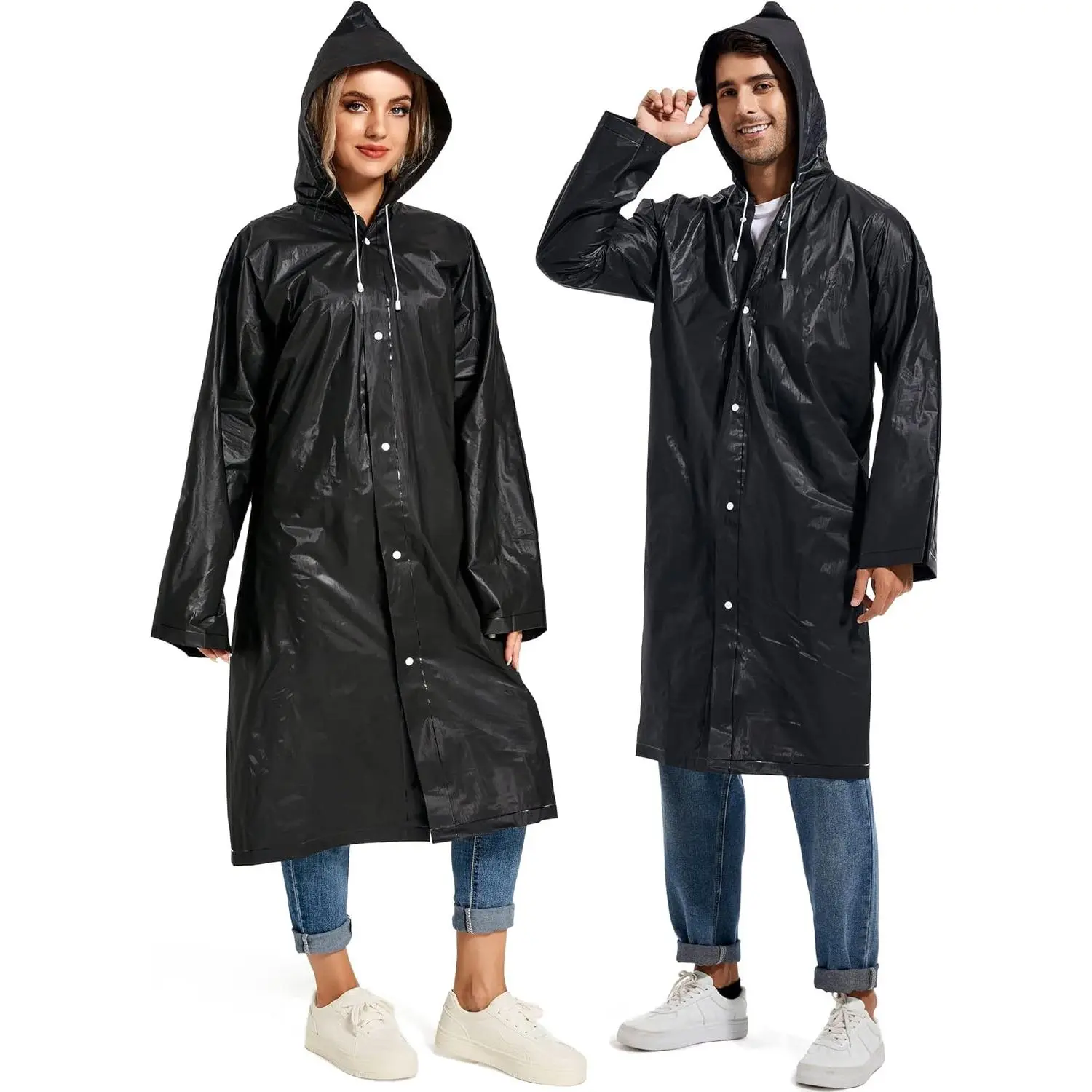 Reusable Rain Ponchos for Adults - Heavy Duty Military Impermeable Raincoats Survival Gear 2 Packs Waterproof Rain Coat with Hood Perfect for Outdoor Hiking Camping Emergency Weather Protection Durable Long Lasting Reusable Rain Ponchos for Adults - Heavy Duty Military Impermeable Raincoats Survival Gear 2 Packs Waterproof Rain Coat with Hood Perfect for Outdoor Hiking Camping Emergency Weather Protection Durable Long Lasting