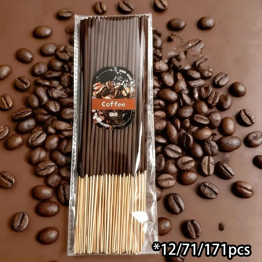 Coffee Scented Aroma Soothing Mellow Woody Incense Sticks, High-Quality Recycled Wood, Ideal for Yoga Meditation, Indoor & Outdoor Use, Perfect Gifts