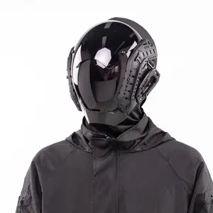 Dark Futuristic Punk Techwear Helmet Mask for Costume Party, Photo Props, Movie Props & Cosplay | MSK