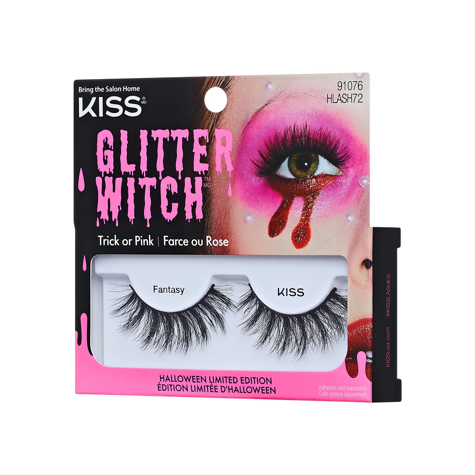 Kiss Halloween False Eyelashes - Fantasy | 1 Pair, Strip Lashes, 14mm