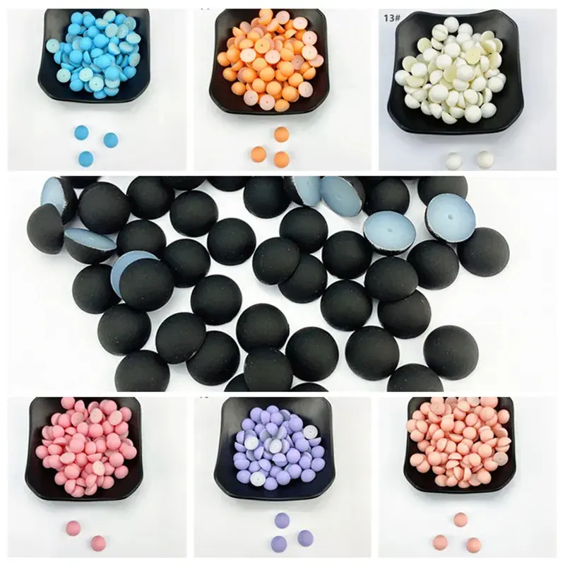 8mm Matte Faux Pearl Beads, 200-Piece Half-Round Flatback Cabochons for DIY Jewelry Making, Scrapbooking & Crafts, Diy Crafts Ideas, Beads Making, Plastic, Matte Finish, 200Pcs, Customizable Colors