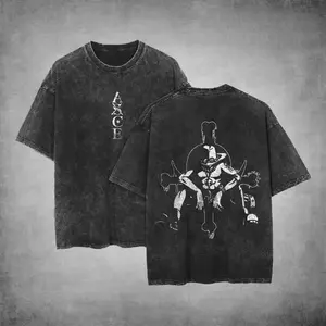 Portgas D. Ace One Piece Anime Black Cotton Tee Short Sleeve Streetwear Harajuku Style Vintage T-Shirts For Men Women Father's Day Gift
