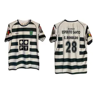 Retro reissue of Cristiano Ronaldo's Sporting Lisbon jersey from the 2002/2003 season.
