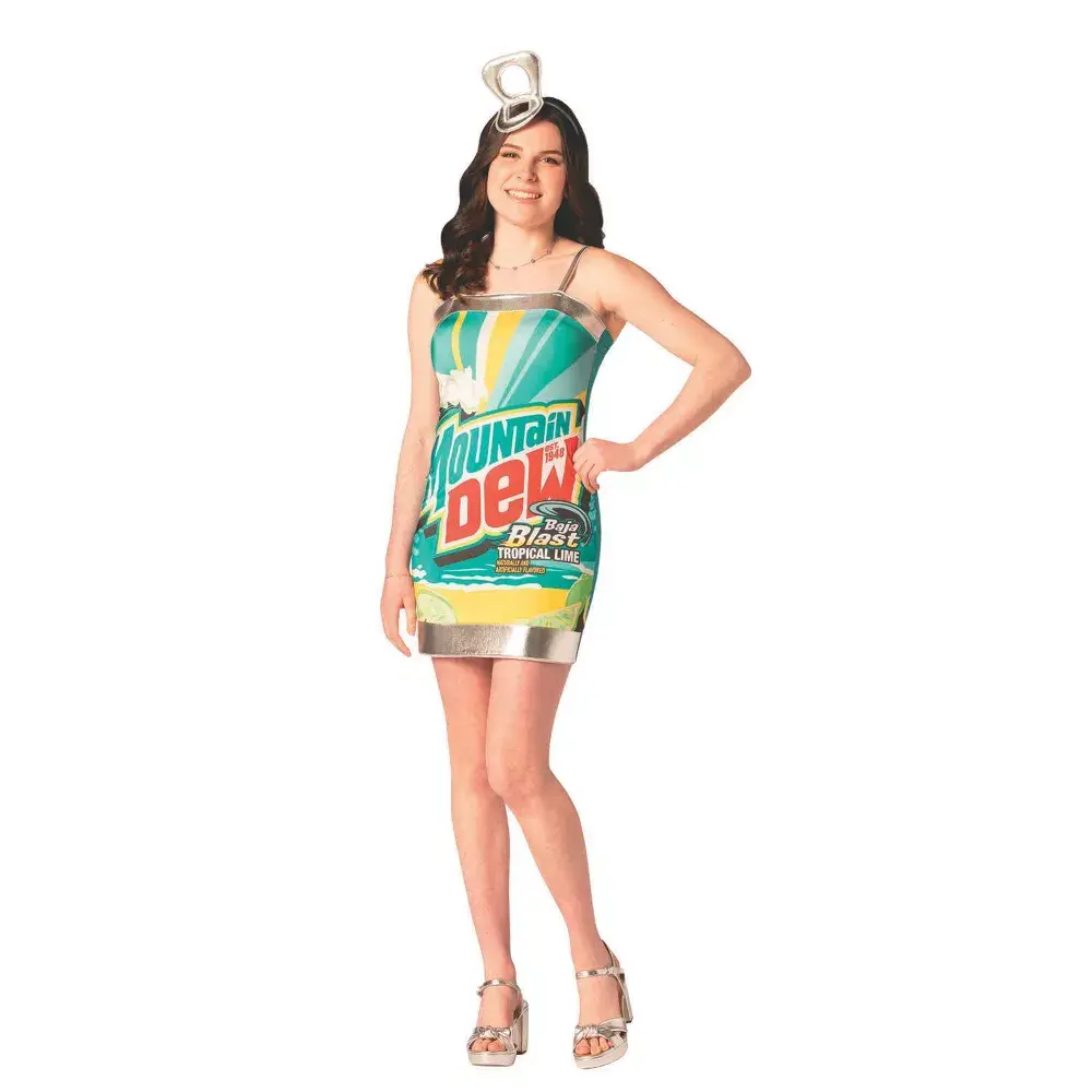 Imposta Costumes Women's Mountain Dew Baja Blast Dress w/ Hair Accessory XS/S