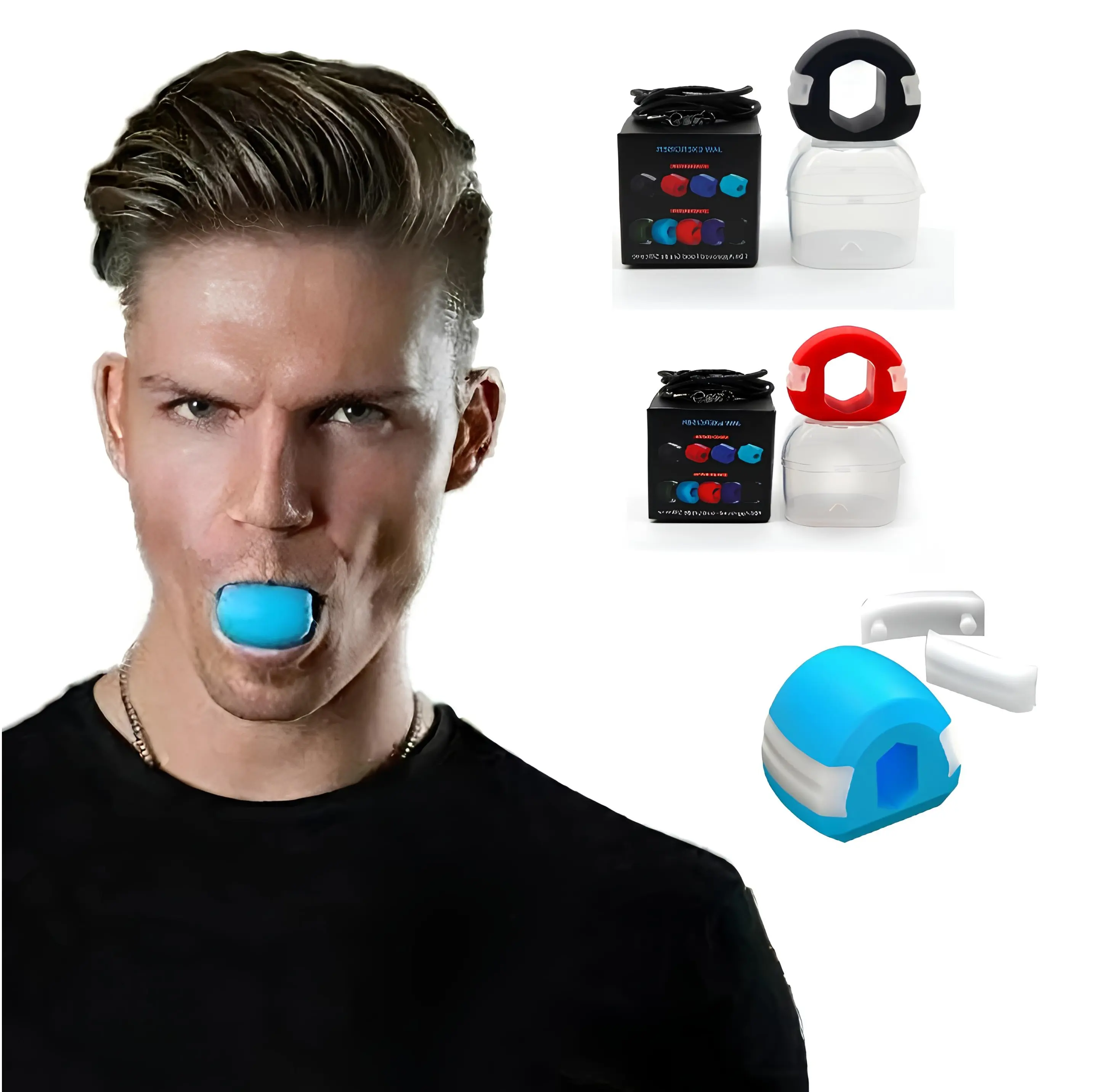 Jaw Line Shaper - Adjustable, Lightweight, Portable Facial Neck Exerciser with Powerful Resistance Training, Toning Capabilities for Double Chin Reduction & Muscle Workout