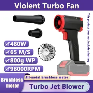 Turbo Jet Hair Dryer, Leaf Blower, Strong Turbine Fan, Pure Copper Motor, Car Drying, Handheld Snow Sweeper, Wireless Turbo Power Air Dust Cleaner