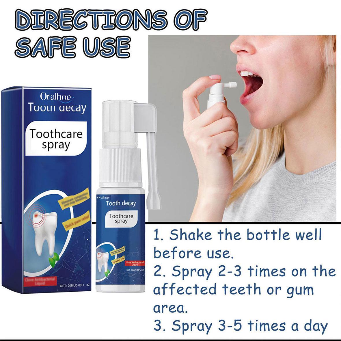 ORALHOE Oral Care Spray  - Preventing toothsensitivity, Relieving swollen and inflamedgums, Helping reduce tooth decay, Gentleformula for daily use