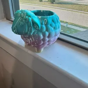 Sheep plant vase
