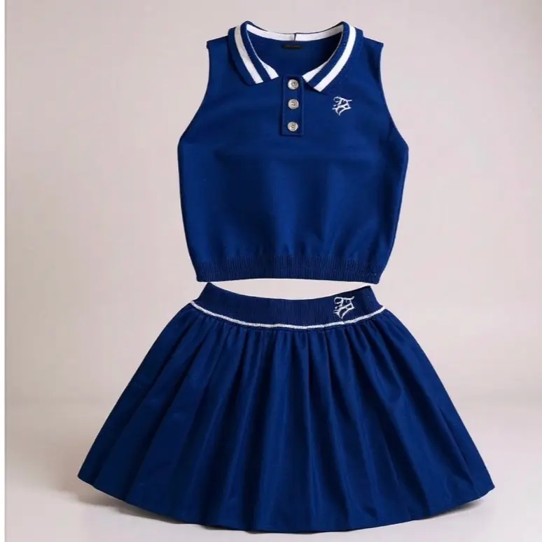 Pleated Two-Piece Tennis Set