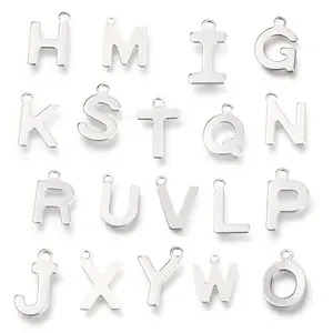 A-Z Initial Charm, Stainless Steel