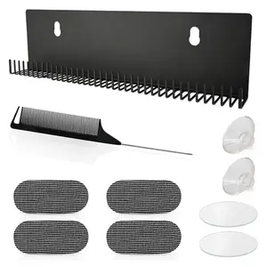 Hair Extension Holder and Hanger/Display Professional Hair Styling Tool for Washing, Coloring and Blow-Drying of Weft, Clip-In, Tape-In Extensions- Black