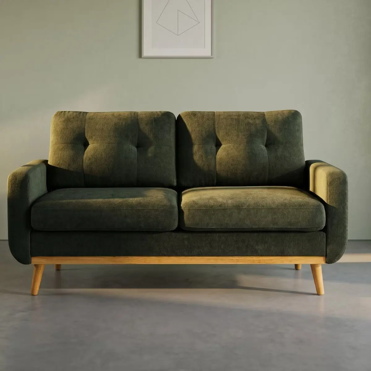 67.7" Loveseat Sofa with Tufted Upholstery, Foam Comfort & Wood Base