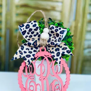 Monogrammed car charm-rear view mirror hanger