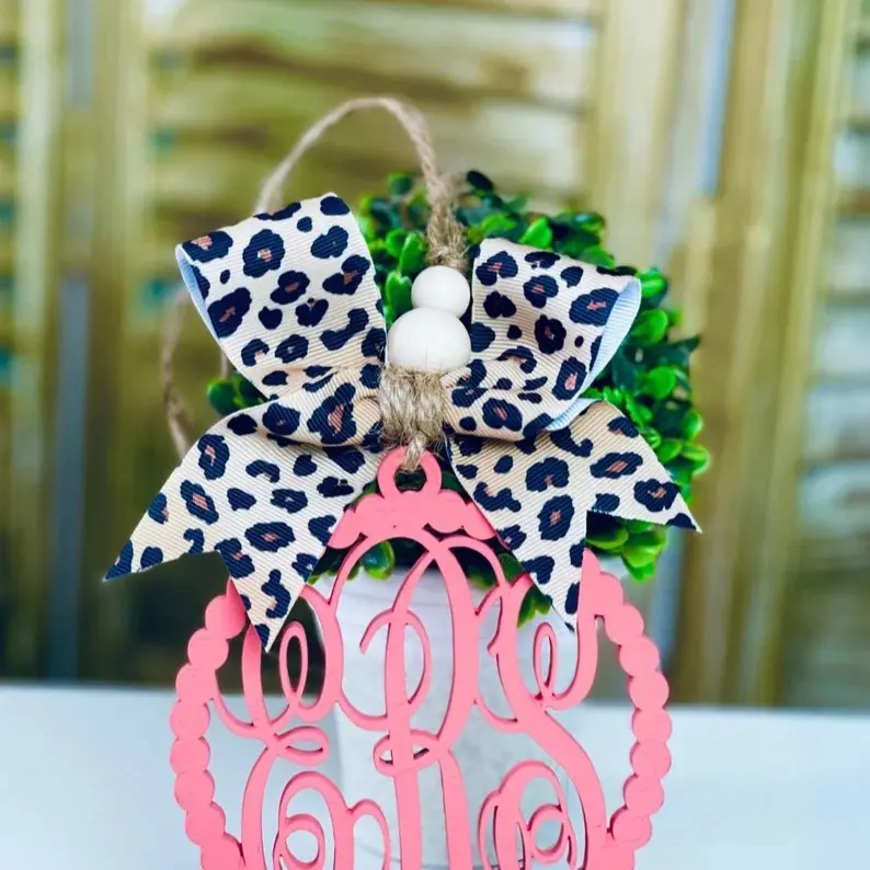 Monogrammed car charm-rear view mirror hanger Monogrammed car charm-rear view mirror hanger