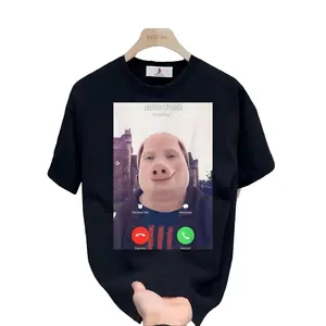 Ultra-Soft 180g Crew Neck T-Shirt with John Pork Call Design - Perfect Gift for Family & Friends, Ideal for Company Events & Team Outings, Fun & Unique for Everyday Wear & Holiday Season Fun