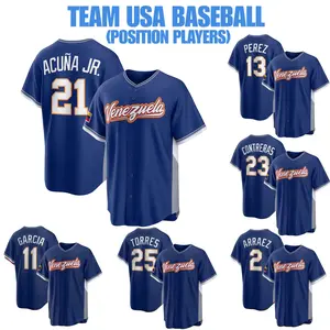 Men's Custom Position Players Team VENEZULA Baseball Jersey 2026 World Classic USA Navy Stitched Fan Shirt Premium Polyester Blend Unisex Relaxed Fit