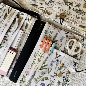 Wildflower Book Sleeve Aesthetic Book Cover for Book Lovers, Book Accessories, Gift Bag, Travel Storage Organizer, Medical Document Holder, A4/a5 File Folder