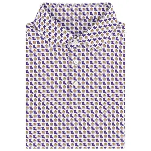 The LSU Bayou Bengals Men's Short Sleeve Collegiate Polo, Golf Lovers Gift, Summer Golf Polo Shirt, Gift for Golf Lovers, Lightweight Summer Golf Shirts, Style Polo 3D Golf, Polo 3D Sport, Funny Polo 3D Golf