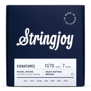 Stringjoy 11-70 7-String Heavy Bottom Medium Gauge Signatures - Nickel Wound Electric Guitar Strings