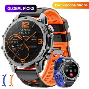 1.52-Inch HD Round Smartwatch for Men, Health Fitness Smartwatch with Sports Tracking, Bluetooth, Calls & Music Control, Multiple Sports Modes, IP68 Waterproof, Long Battery Life, Fitness Watch for Android iPhone #GLOBAL PICKS
