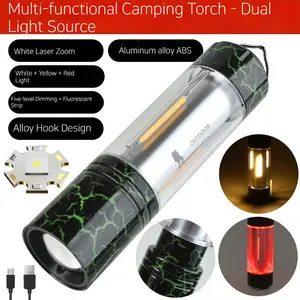Rechargeable Zoomable Flashlight, High Lumens Long Lasting LED Flashlight - Powerful Bright Flashlight for Camping, Hiking, Emergency Outdoor Use