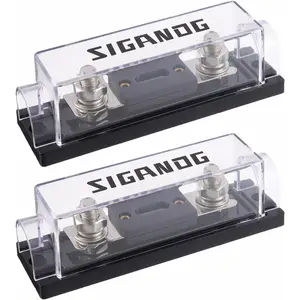 500 Amp ANL Fuse Holder 0/2/4 Gauge Fuse Block with 500A ANL Fuses for Car Audio Truck DIY (2 Pack)